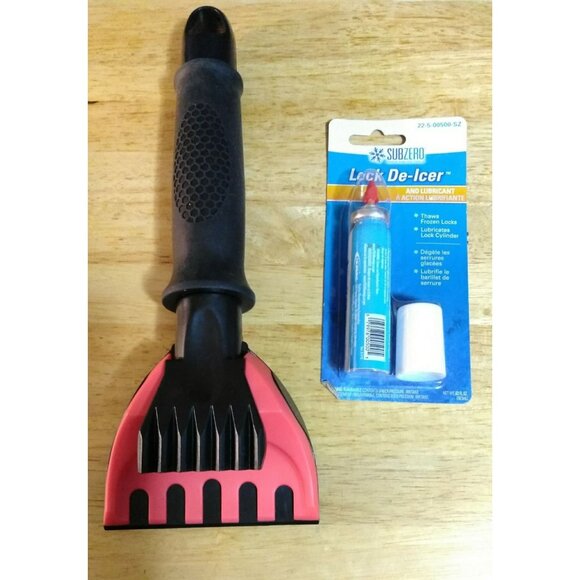 WINDOW/LOCK DE-ICER & SCRAPER LOT OF 3-NEW - Picture 3 of 4